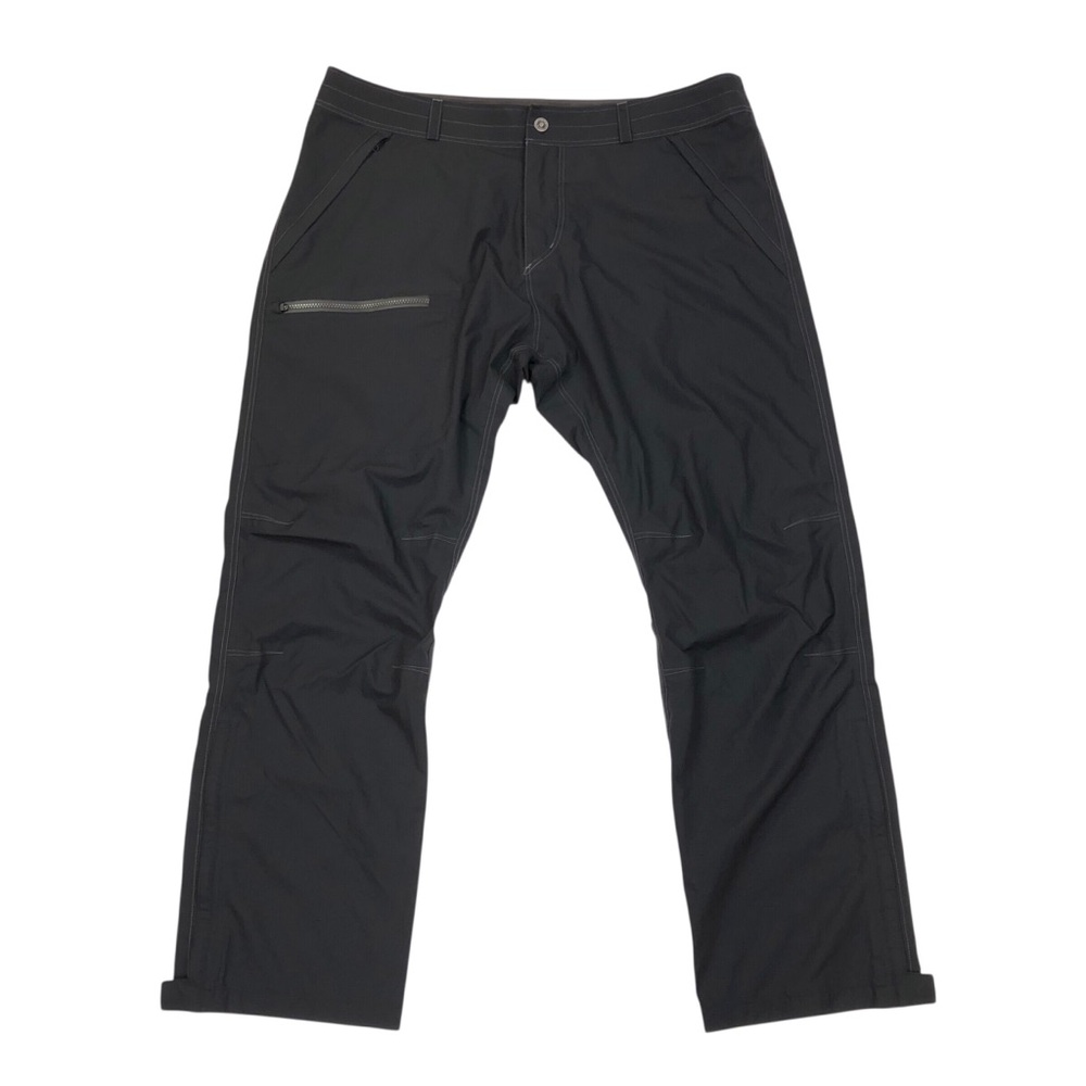 Kuhl Jetstream Rain Pants Men's 42 42X32 Black Water Repellant Camping Hiking